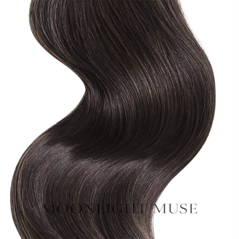 Moonlight Muse Virgin hair 55cm V-tip hair Dark brown cold #2