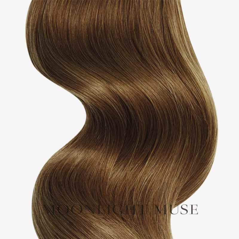 Moonlight Muse Virgin hair 65cm V-tip hair Mid brown warm Col#6