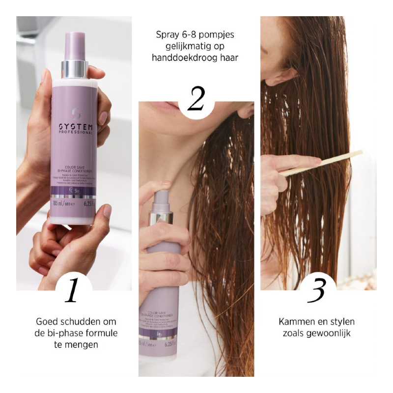 System Professional Color Save Bi-Phase Conditioner gebruik