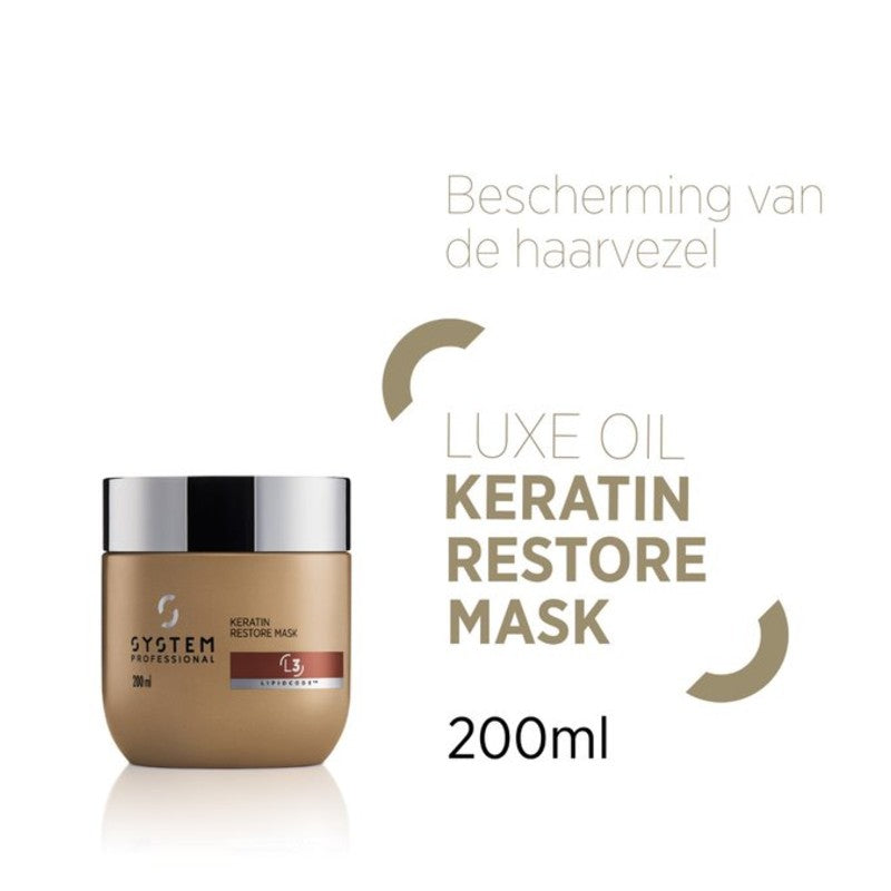 System Professional LuxeOil Keratin Restore Mask L3  uitleg