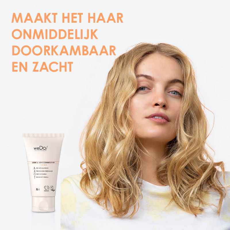 weDo Professional Light Soft Conditioner 75ml doorkambaar en zacht 