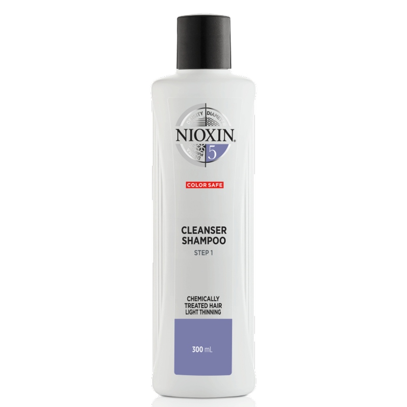 Nioxin System 5 Cleanser 300ml - Normale shampoo vrouwen - Voor Beschadigd haar/Droog haar/Gekleurd haar
