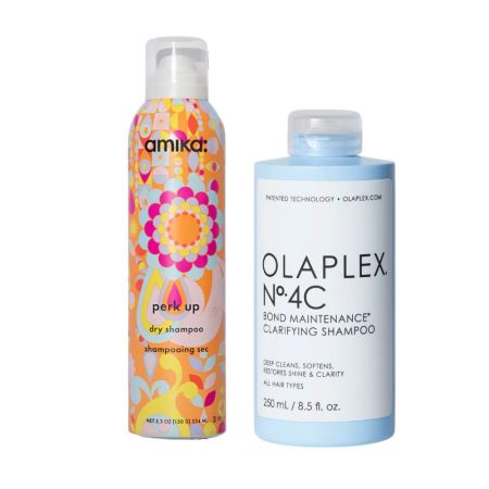 Olaplex No.4C Clarifying Shampoo 250ml + Amika Perk Up Dry Shampoo 232ml
