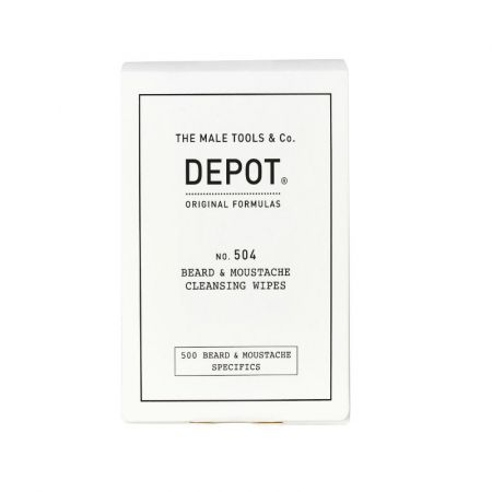 Depot 504 beard&moustache cleansing wipes 12st
