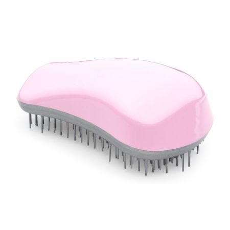 DESSATA pink-silver detangling hairbrush. Original size.