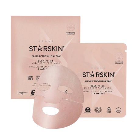 Starskin SILKMUD Pink French Clay Purifying Mud Sheet Mask