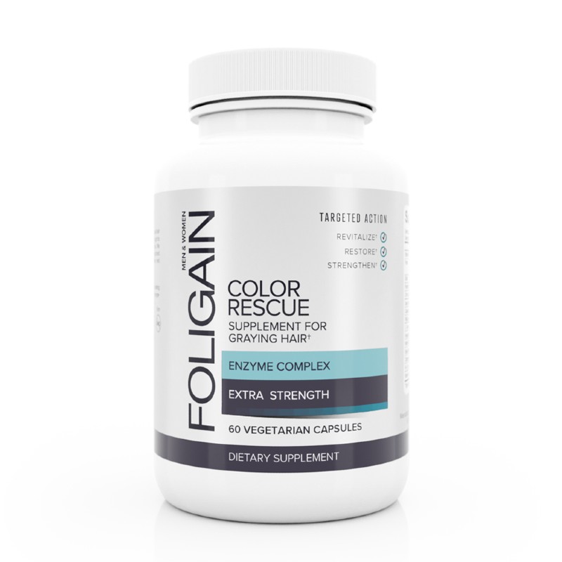 FOLIGAIN – Color Rescue Supplement - Capsules tegen grijze haren - Krijg je eigen haarkleur terug – 60 capsules
