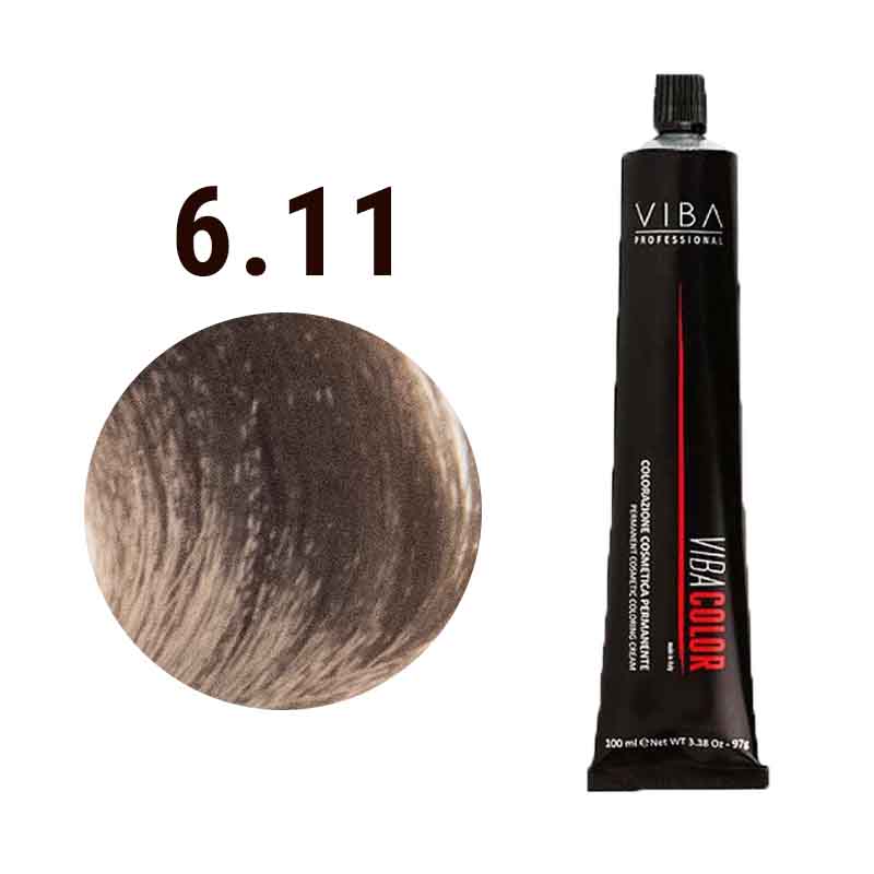 Viba 6.11 Permanent Coloring Cream Intense Ash Dark Blonde