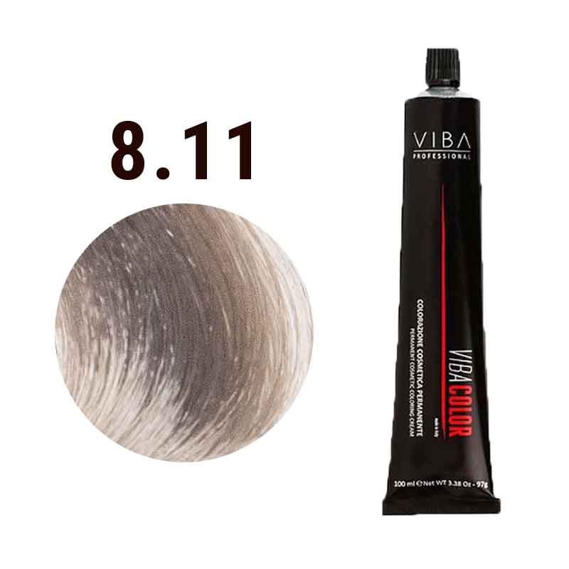 Viba 8.11 Permanent Coloring Cream Intense Ash Light Blonde