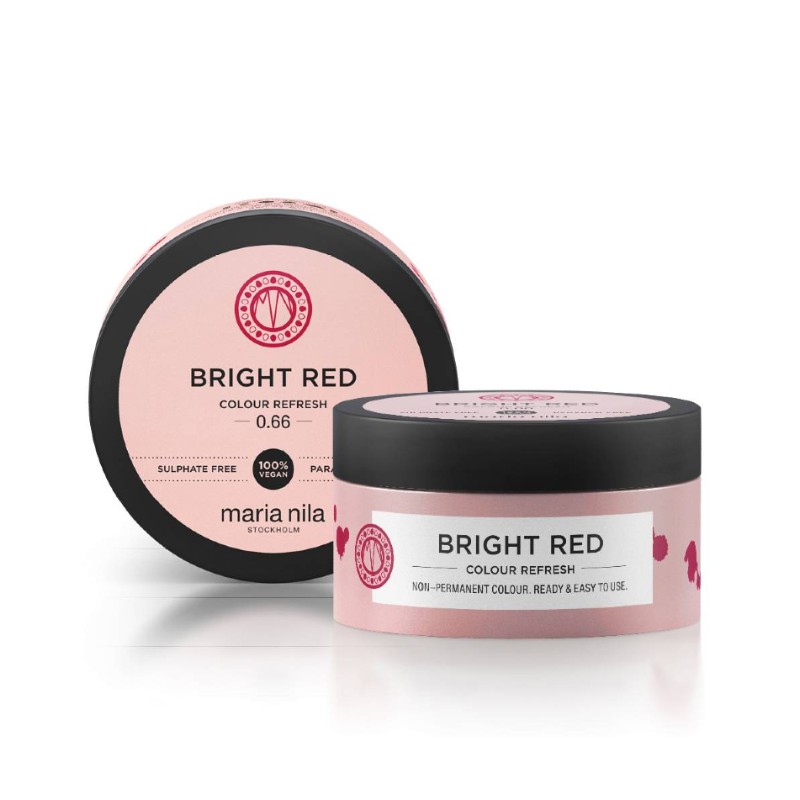Maria Nila - Bright Red Color Refresh Mask - Gentle Nourishing Mask Without Permanent Color Pigments