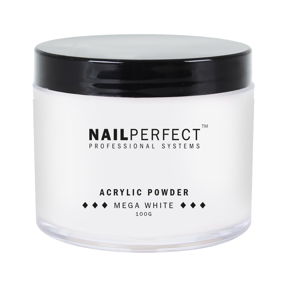 Nail Perfect - Basic Acrylic Powder - Mega White - 100 gr